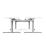 AGILE DUO 2.2C White c/w Bamboo Rectangle Desk Top