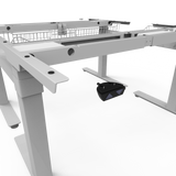 AGILE DUO 2.2C White c/w VF Soft Edge Ergo Desk Tops