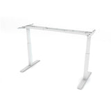 FLAIR 1.1 White c/w Bamboo Ergo Desk Top