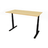 AGILE 1.2 Black c/w MFC Desk Top - Sit-Stand Adjustable Desk