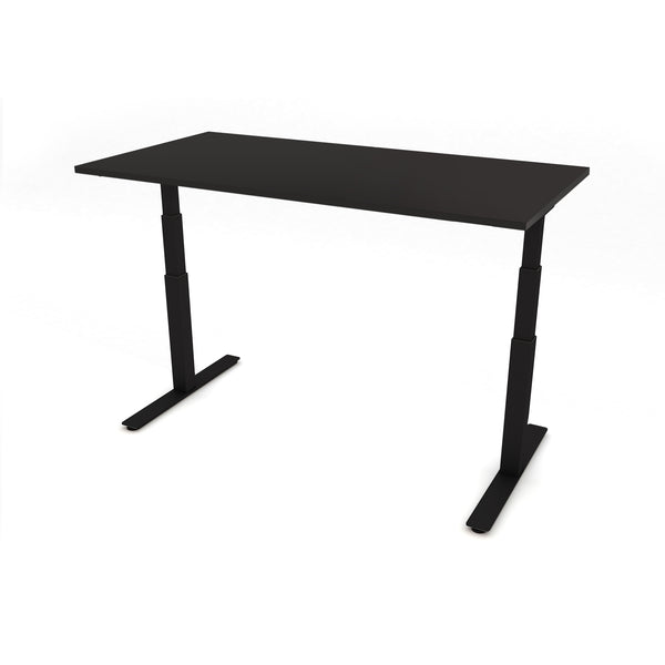 AGILE 1.2 Black c/w MFC Desk Top - Sit-Stand Adjustable Desk