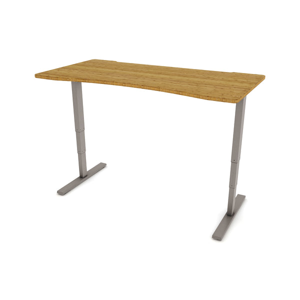 BREEZE 1.2L Silver Grey c/w Bamboo Ergo Desk Top