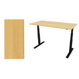 AGILE 1.2 Black c/w MFC Desk Top - Sit-Stand Adjustable Desk