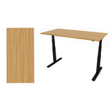 AGILE 1.2 Black c/w MFC Desk Top - Sit-Stand Adjustable Desk