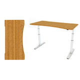 Bamboo Rectangle Table Top Flat Edge Profile