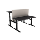 AGILE DUO 2.2C Black c/w VF Soft Edge Ergo Desk Tops