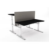 AGILE DUO 2.2C White c/w VF Soft Edge Ergo Desk Tops