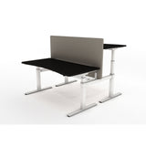 AGILE DUO 2.2C White c/w VF Soft Edge Ergo Desk Tops