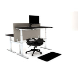 AGILE DUO 2.2C White c/w VF Soft Edge Ergo Desk Tops