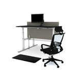 AGILE DUO 2.2C White c/w VF Soft Edge Ergo Desk Tops