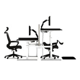 AGILE DUO 2.2C White c/w VF Soft Edge Ergo Desk Tops