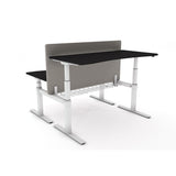 AGILE DUO 2.2C White c/w VF Soft Edge Ergo Desk Tops