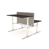 AGILE DUO 2.2C White c/w VF Soft Edge Ergo Desk Tops