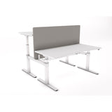 AGILE DUO 2.2C White c/w VF Soft Edge Ergo Desk Tops