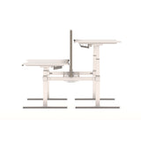 AGILE DUO 2.2C White c/w VF Soft Edge Ergo Desk Tops