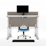 AGILE DUO 2.2C White c/w VF Soft Edge Ergo Desk Tops