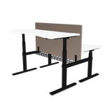 AGILE DUO 2.2C Black c/w VF Soft Edge Ergo Desk Tops