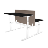 AGILE DUO 2.2C White c/w MFC Desk Tops