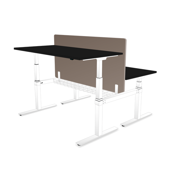AGILE DUO 2.2C White c/w MFC Desk Tops
