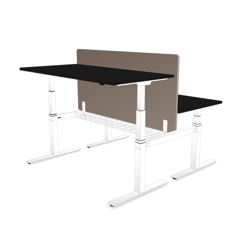 AGILE DUO 2.2C White c/w MFC Desk Tops