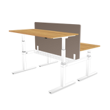 AGILE DUO 2.2C White c/w MFC Desk Tops