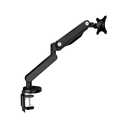 Single Screen Gas Balanced Monitor Arm with Dual USB Integration