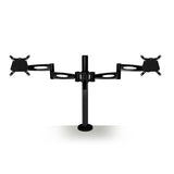 Double Screen Pole-Clamped Monitor Arm