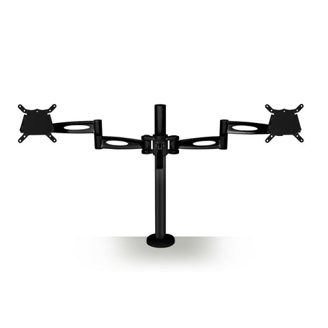 Double Screen Pole-Clamped Monitor Arm