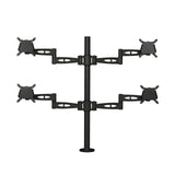 Quad Screen, Pole Clamped Monitor Arm V2