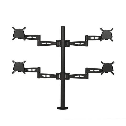Quad Screen, Pole Clamped Monitor Arm V2
