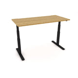 AGILE 1.2 Black c/w MFC Desk Top - Sit-Stand Adjustable Desk