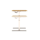 AGILE 1.2 White c/w Bamboo Ergo Desk Top