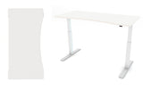 FLAIR 1.1 White c/w VF Ergo Desk Top - Height Adjustable Desk