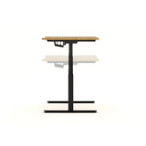 AGILE 1.2 Black c/w Bamboo Ergo Desk Top - Sit-Stand Adjustable Desk
