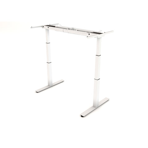 AGILE 1.2 White - FRAME ONLY - Sit-Stand Adjustable Desk