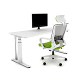 AGILE 1.2 White - FRAME ONLY - Sit-Stand Adjustable Desk