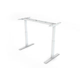 FLAIR 1.1 White c/w Bamboo Rectangle Desk Top
